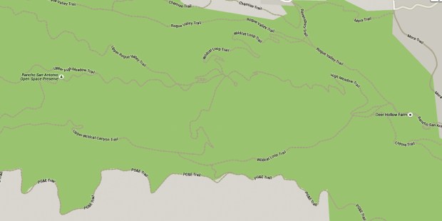 Various trails in Rancho San Antonio Open Space Preserve Rancho San Antonio Open Space Preserve